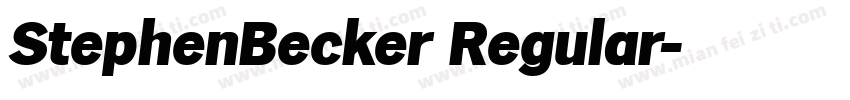 StephenBecker Regular字体转换